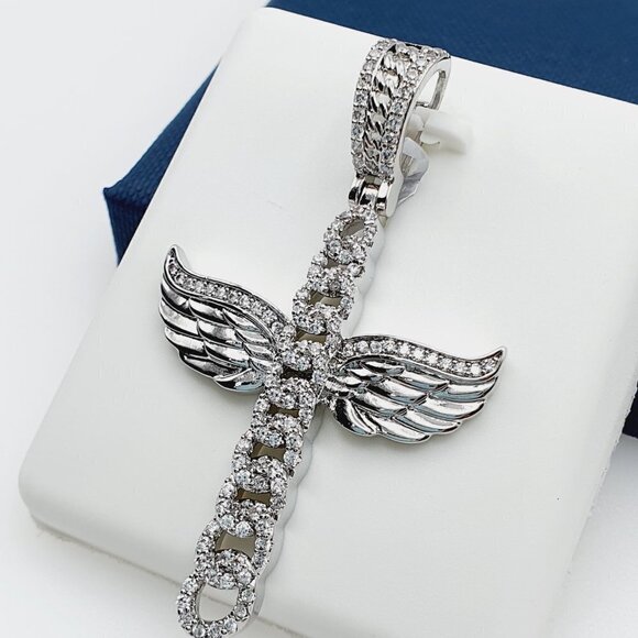 "925 Sterling Silver Plated CZ Pendant, EVBRS342 - Picture 4 of 9